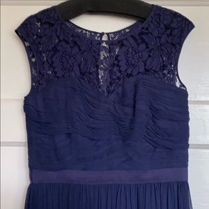 Boden Navy Illusion Lace Maxi Dress